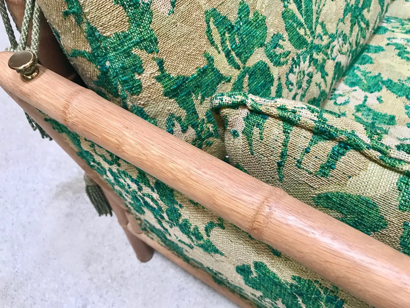 2-Sitzer Schlafsofa aus Bambus, 1960er