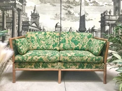 2-Sitzer Schlafsofa aus Bambus, 1960er