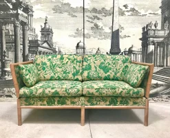 2-Sitzer Schlafsofa aus Bambus, 1960er