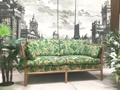 2-Sitzer Schlafsofa aus Bambus, 1960er
