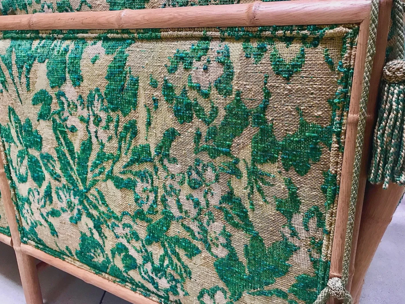 2-Sitzer Schlafsofa aus Bambus, 1960er