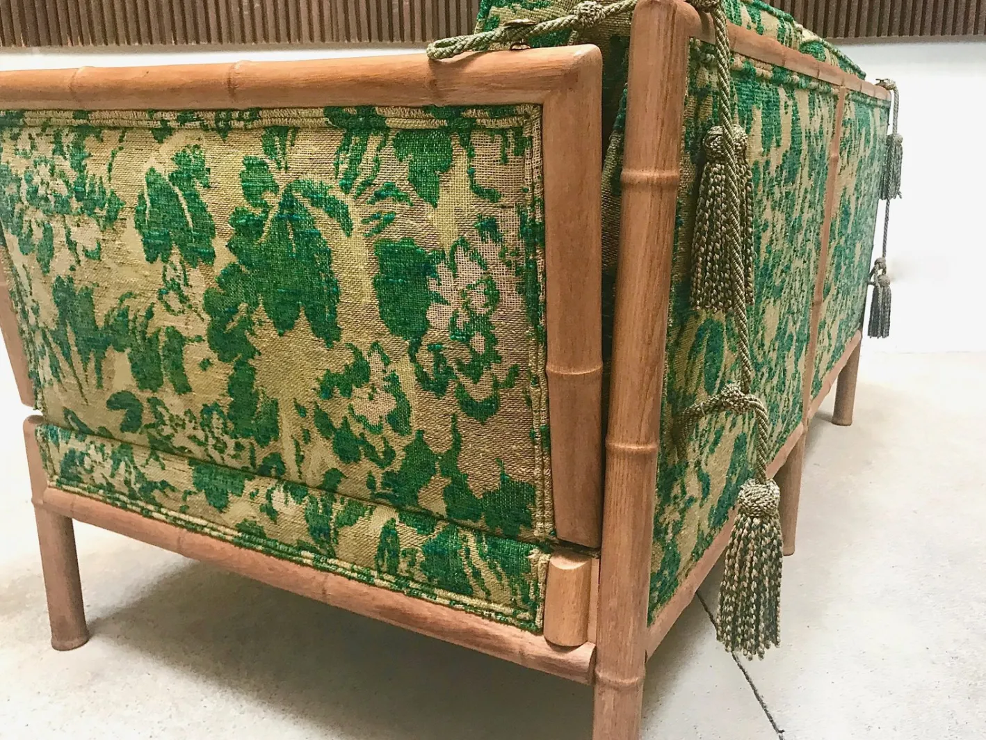2-Sitzer Schlafsofa aus Bambus, 1960er