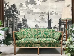 2-Sitzer Schlafsofa aus Bambus, 1960er