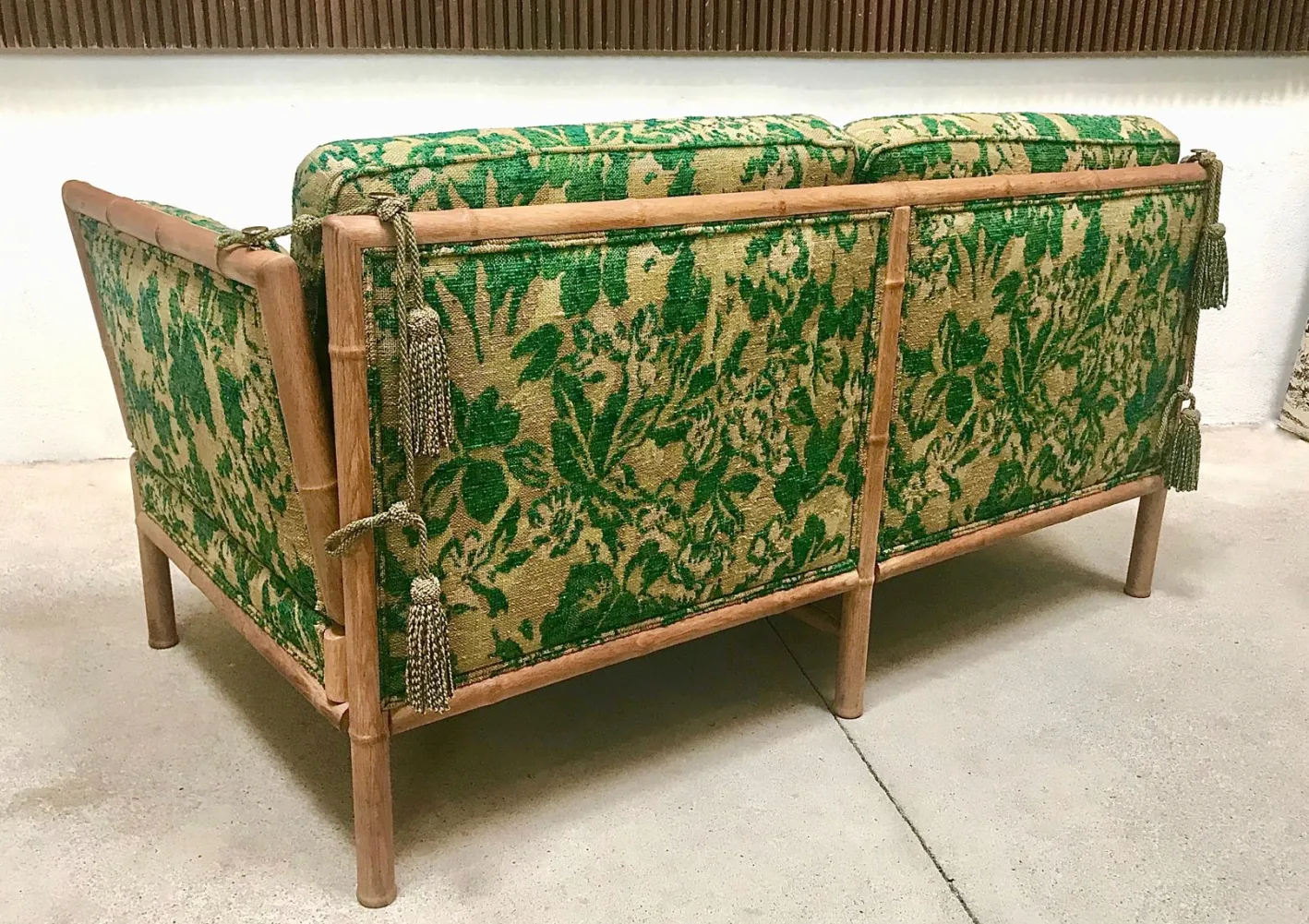 2-Sitzer Schlafsofa aus Bambus, 1960er
