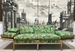 2-Sitzer Schlafsofa aus Bambus, 1960er