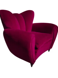 3-Sitzer Sofa und Sessel aus Samt, 1950er, 3er Set
