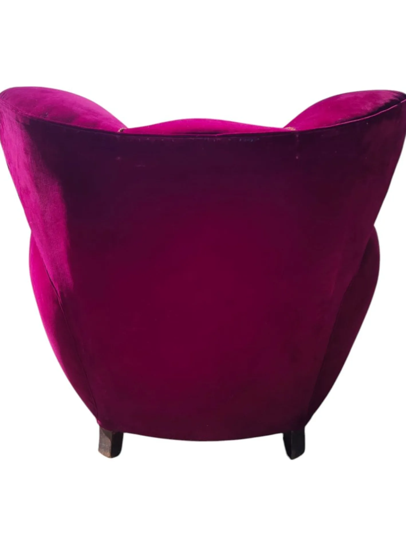 3-Sitzer Sofa und Sessel aus Samt, 1950er, 3er Set