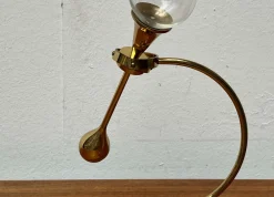 Skandinavische Mid-Century Messing & Glas Tropfen Öllampe oder Kerzenhalter von Freddie Andersen, 1960er