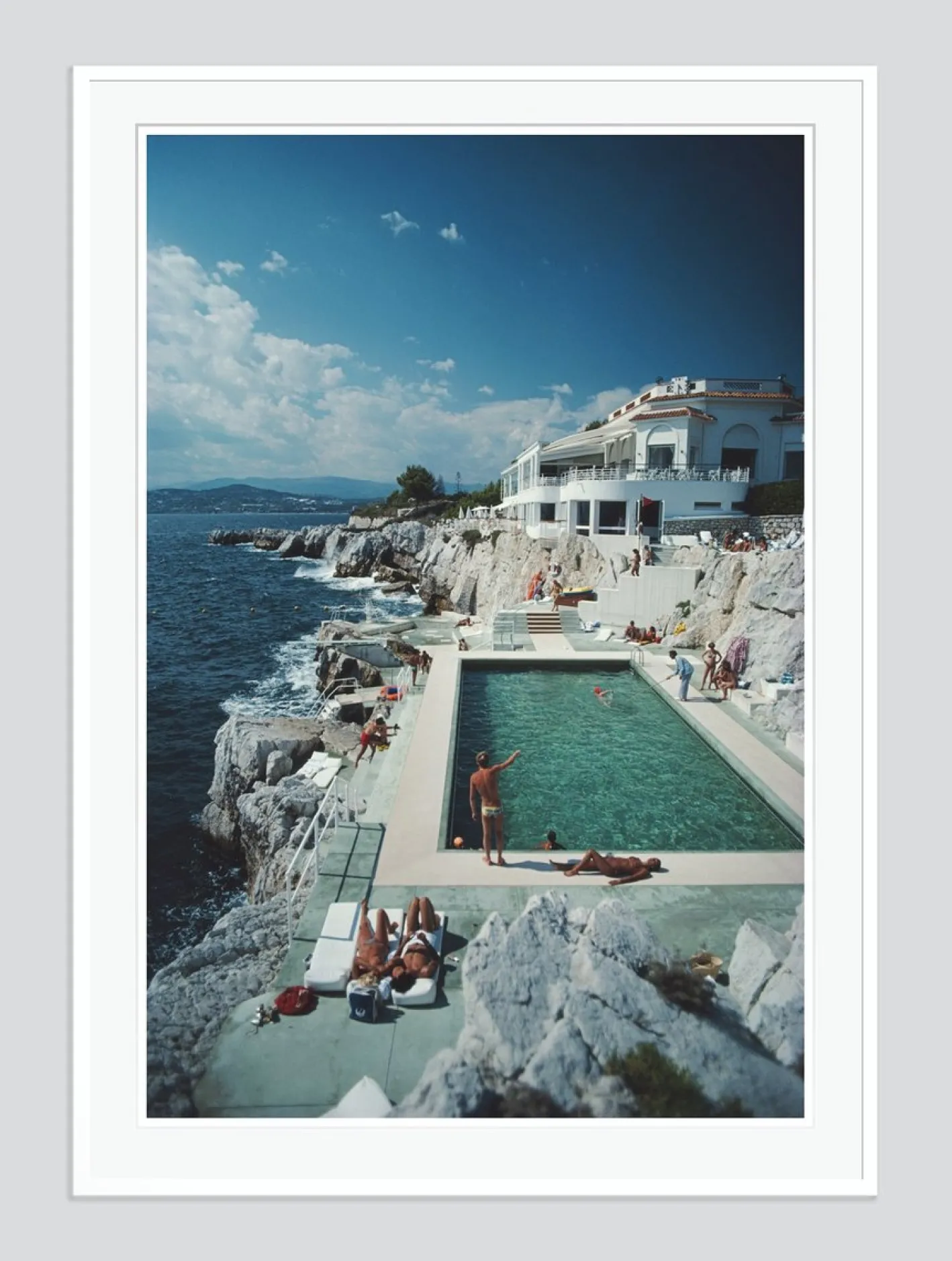 Slim Aarons, Eden-Roc Pool, Druck, Gerahmt