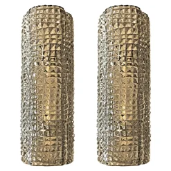 Smoked-Fumècrocodile Wandleuchten aus Muranoglas von Simoeng für Simoeng, 2er Set