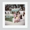Socialites Oversize C Print Framed in White by Slim Aarons