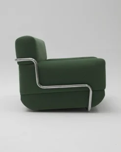 Sofa & Sessel mit Stahlrohrgestell, 1970er, 3er Set