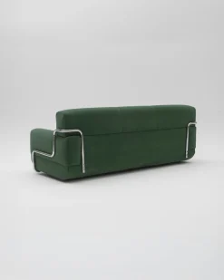 Sofa & Sessel mit Stahlrohrgestell, 1970er, 3er Set