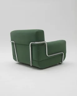 Sofa & Sessel mit Stahlrohrgestell, 1970er, 3er Set