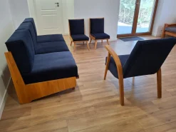 Sofa, Sessel, Zwei Leichte Sessel von Lejkowski Leśniewski, Polen, 1960er, 4er Set