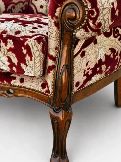 Sofa und Sessel im Louis XV Stil, 3er Set