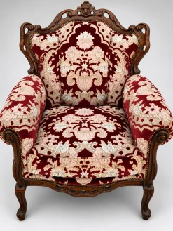 Sofa und Sessel im Louis XV Stil, 3er Set