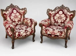 Sofa und Sessel im Louis XV Stil, 3er Set