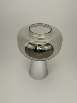 Space Age Kerzenhalter mit verchromtem Fuß von Föhl, 1970er