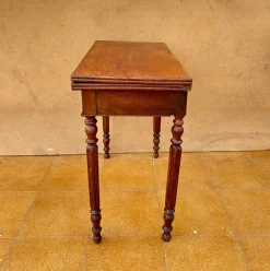 Spieltisch aus Eiche mit grüner Filzplatte, 1920er