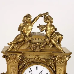 Standuhr aus Vergoldeter Bronze, Frankreich, Mitte 19. Jh.