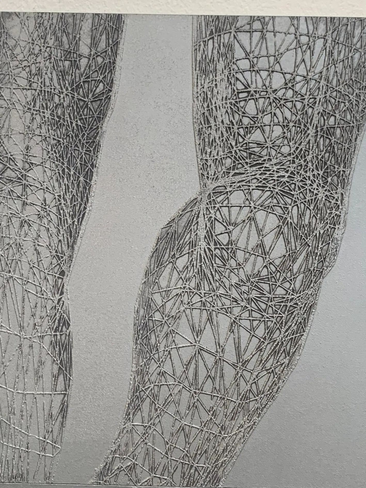Stefano Bersani, Atomic Scan Relief on Panel, 2000er, Lithographien auf Metall