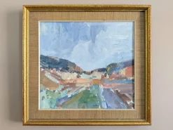 Stiller Weg, 1950er, Ölgemälde auf Leinwand, gerahmt