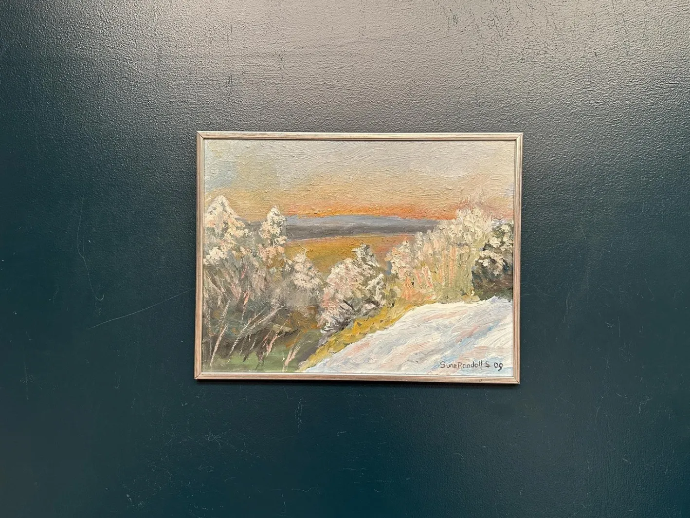Sune Randolfs, Winter Landscape, 1960er, Öl auf Holz, gerahmt