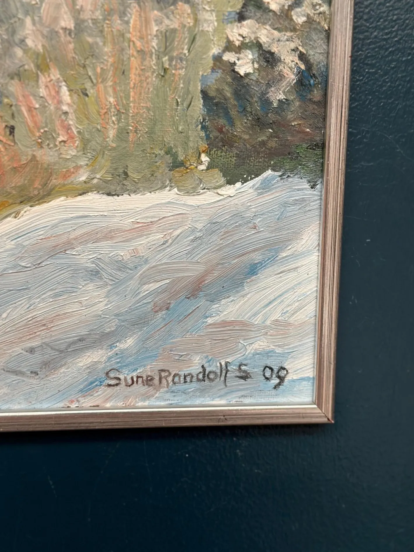 Sune Randolfs, Winter Landscape, 1960er, Öl auf Holz, gerahmt