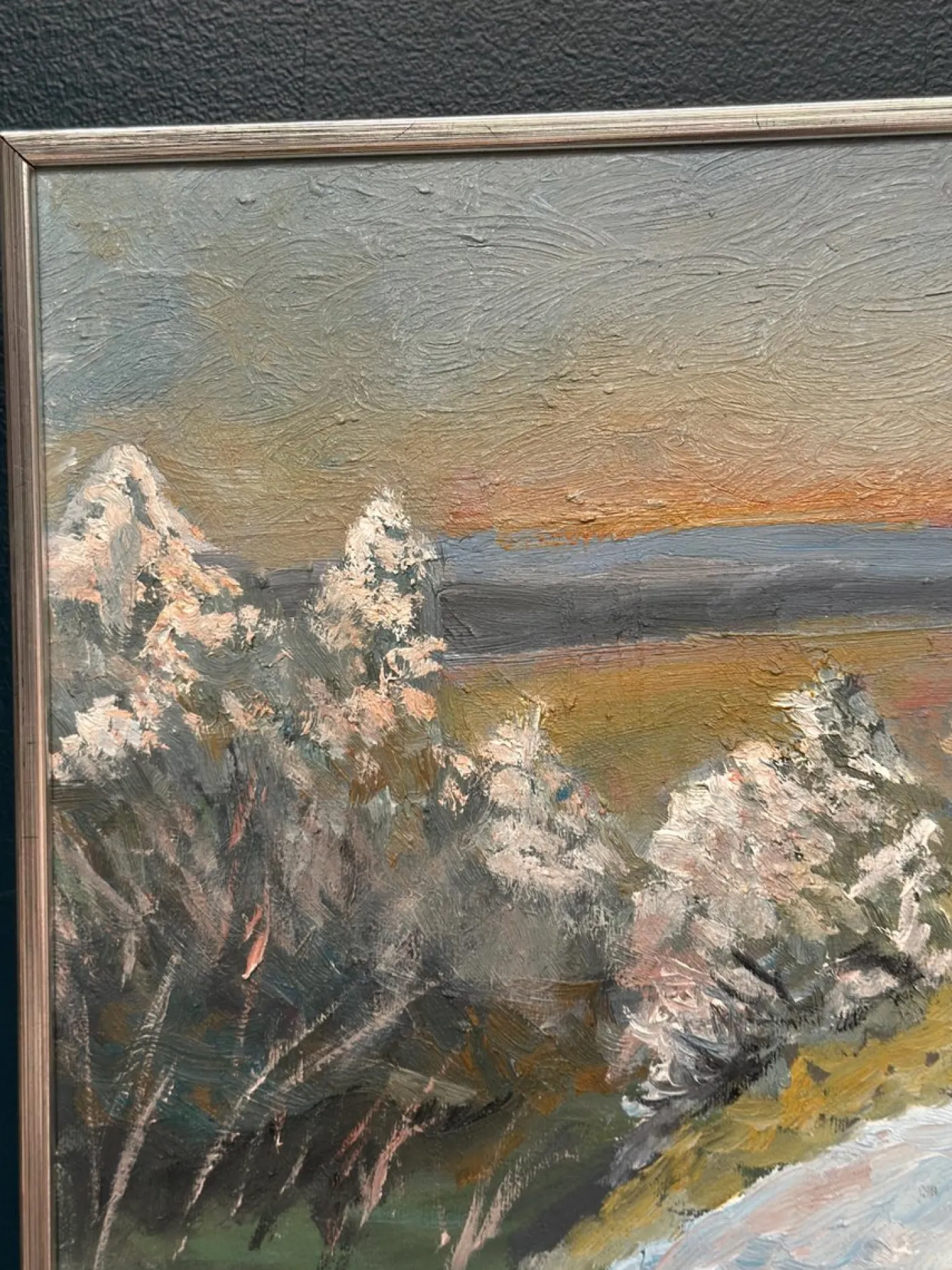 Sune Randolfs, Winter Landscape, 1960er, Öl auf Holz, gerahmt