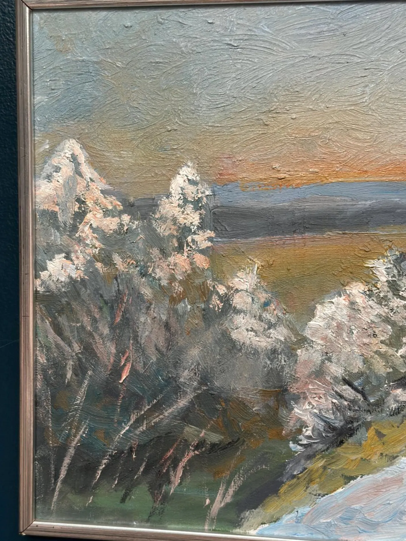 Sune Randolfs, Winter Landscape, 1960er, Öl auf Holz, gerahmt