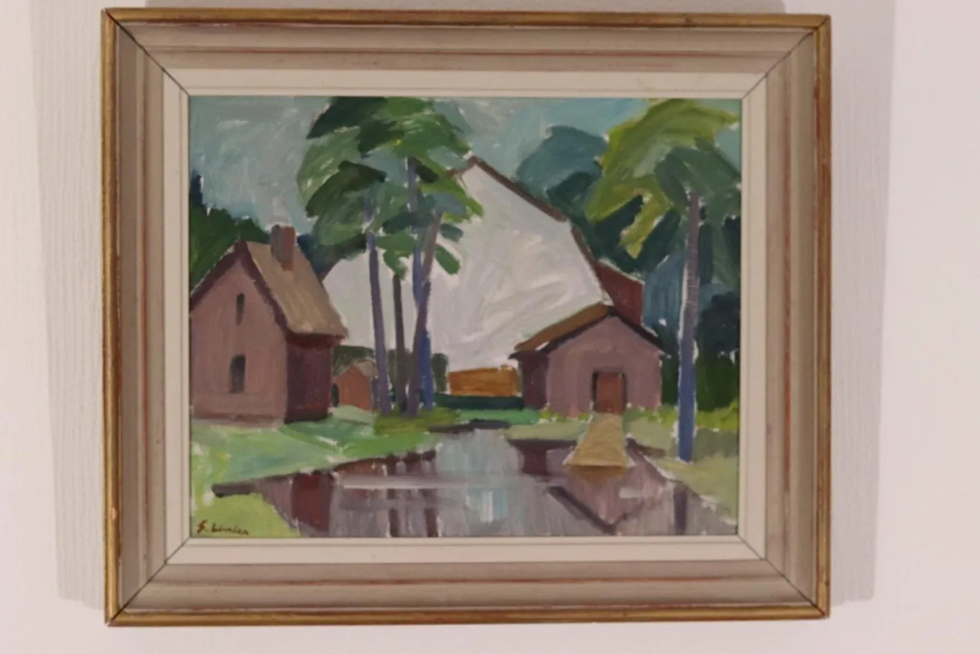 Sven Linder, Uppsala, 1960er, Öl auf Leinwand, Gerahmt