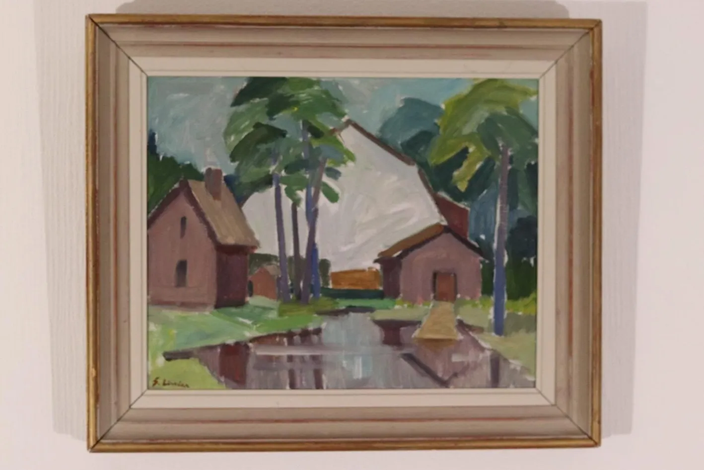 Sven Linder, Uppsala, 1960er, Öl auf Leinwand, Gerahmt