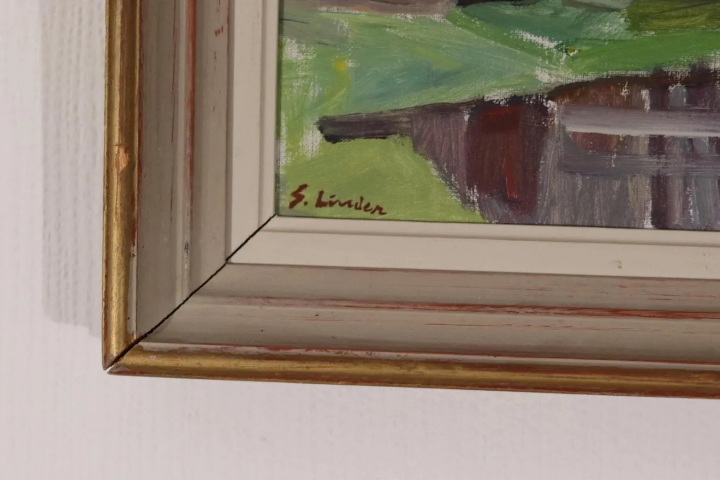 Sven Linder, Uppsala, 1960er, Öl auf Leinwand, Gerahmt
