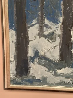 Svän Grandin, Three Trees, 1960er, Öl auf Holz, gerahmt