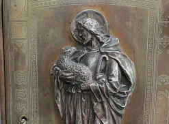 Tabernakeltür aus Bronze, 19. Jh.