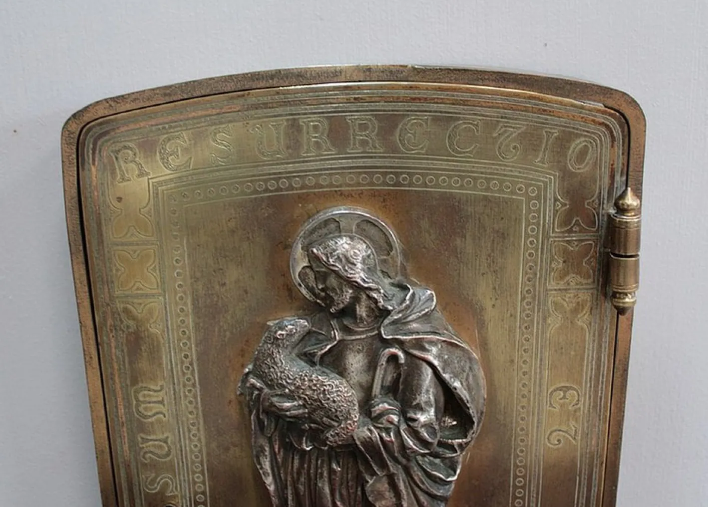Tabernakeltür aus Bronze, 19. Jh.