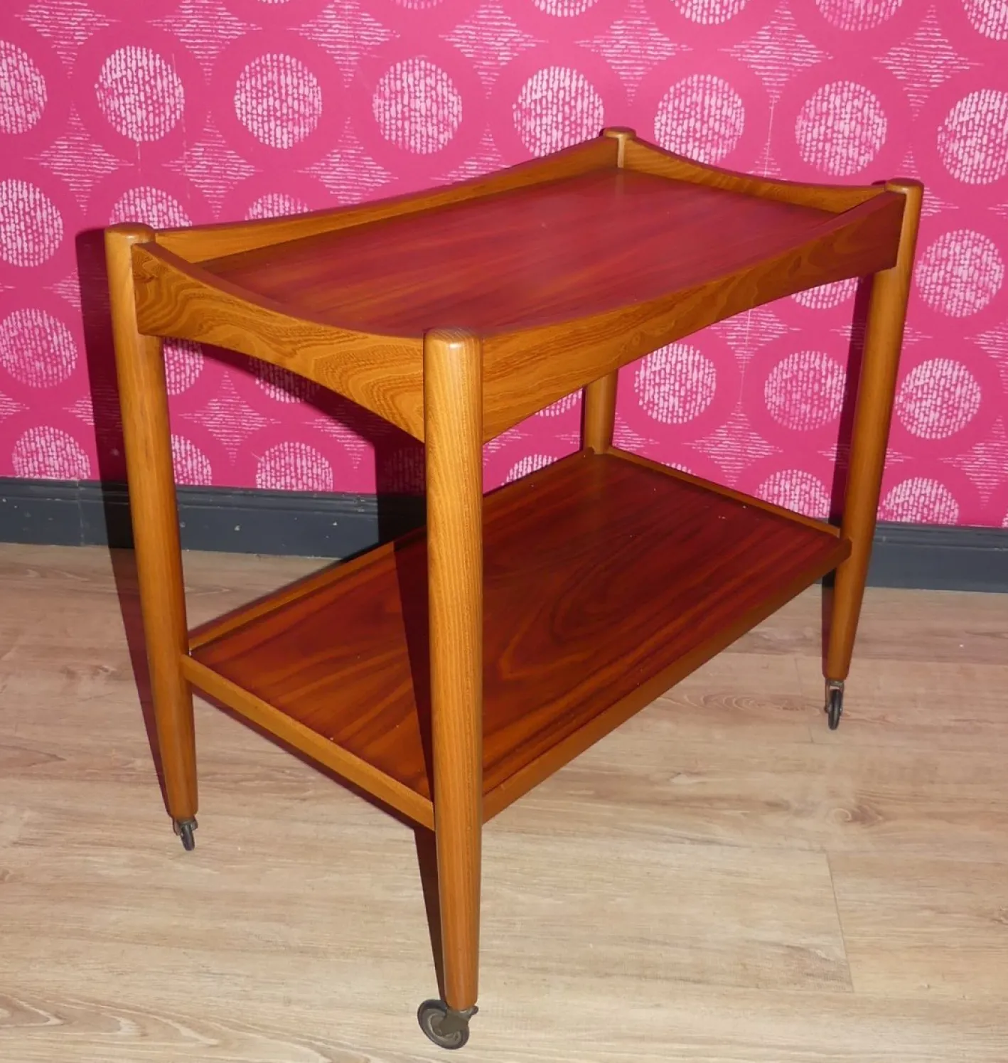 Teak Servierwagen, 1960er