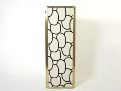4-teiliger Wandschirm aus Messing & Seidenstoff von Galerie Maison Et Jardin, 1970er