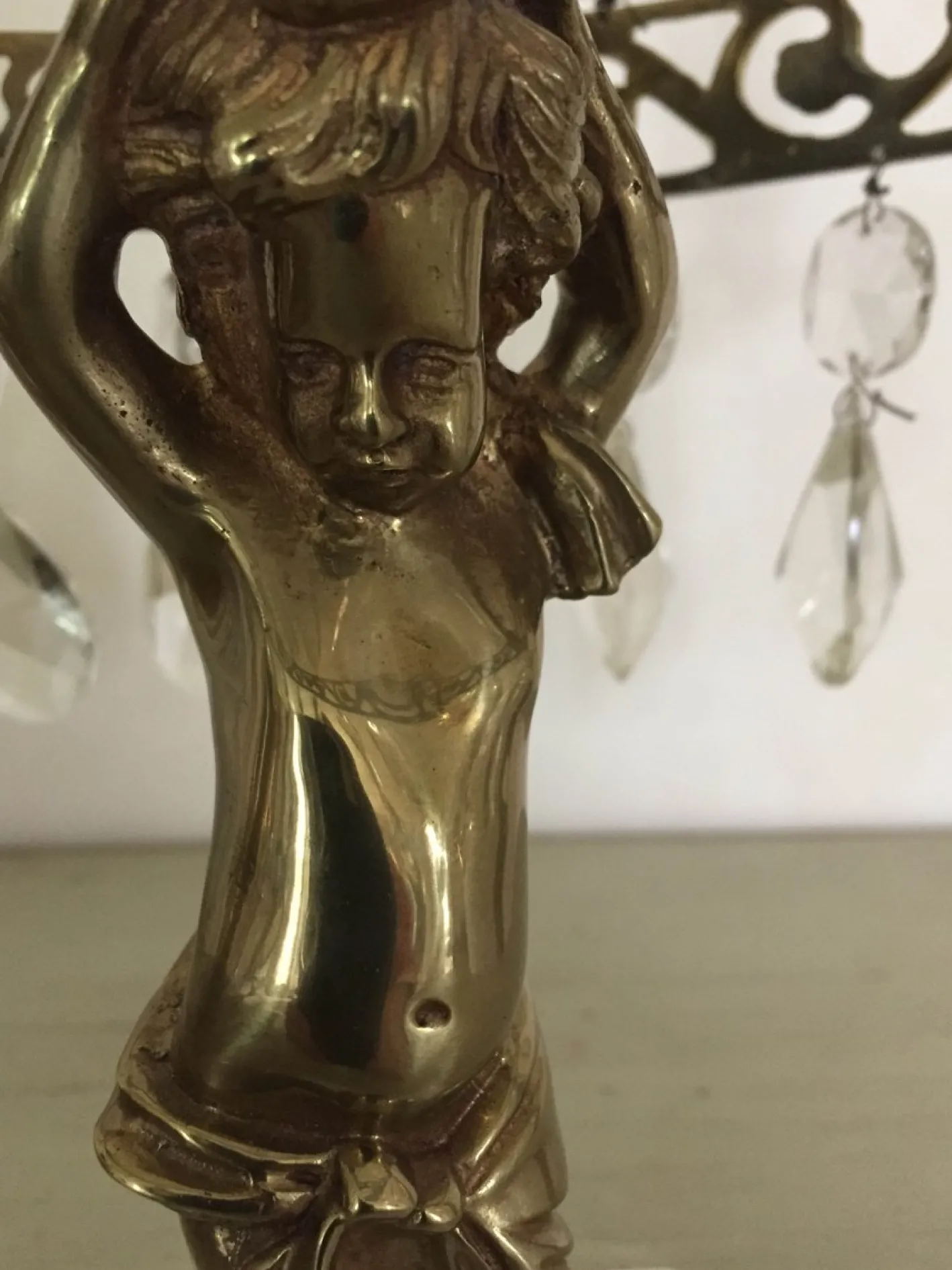Tischkerzenhalter mit Jagdfigur, 1880er