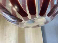 Transparente braune Kugel Hängelampe aus Muranoglas von Simoeng