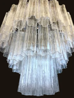 Transparenter Tronchi Kronleuchter aus Muranoglas von Murano