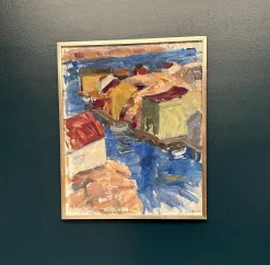 Tryggve Örn, Lebendige Landschaft, 1975, Ölgemälde auf Leinwand, gerahmt