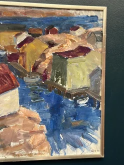 Tryggve Örn, Lebendige Landschaft, 1975, Ölgemälde auf Leinwand, gerahmt