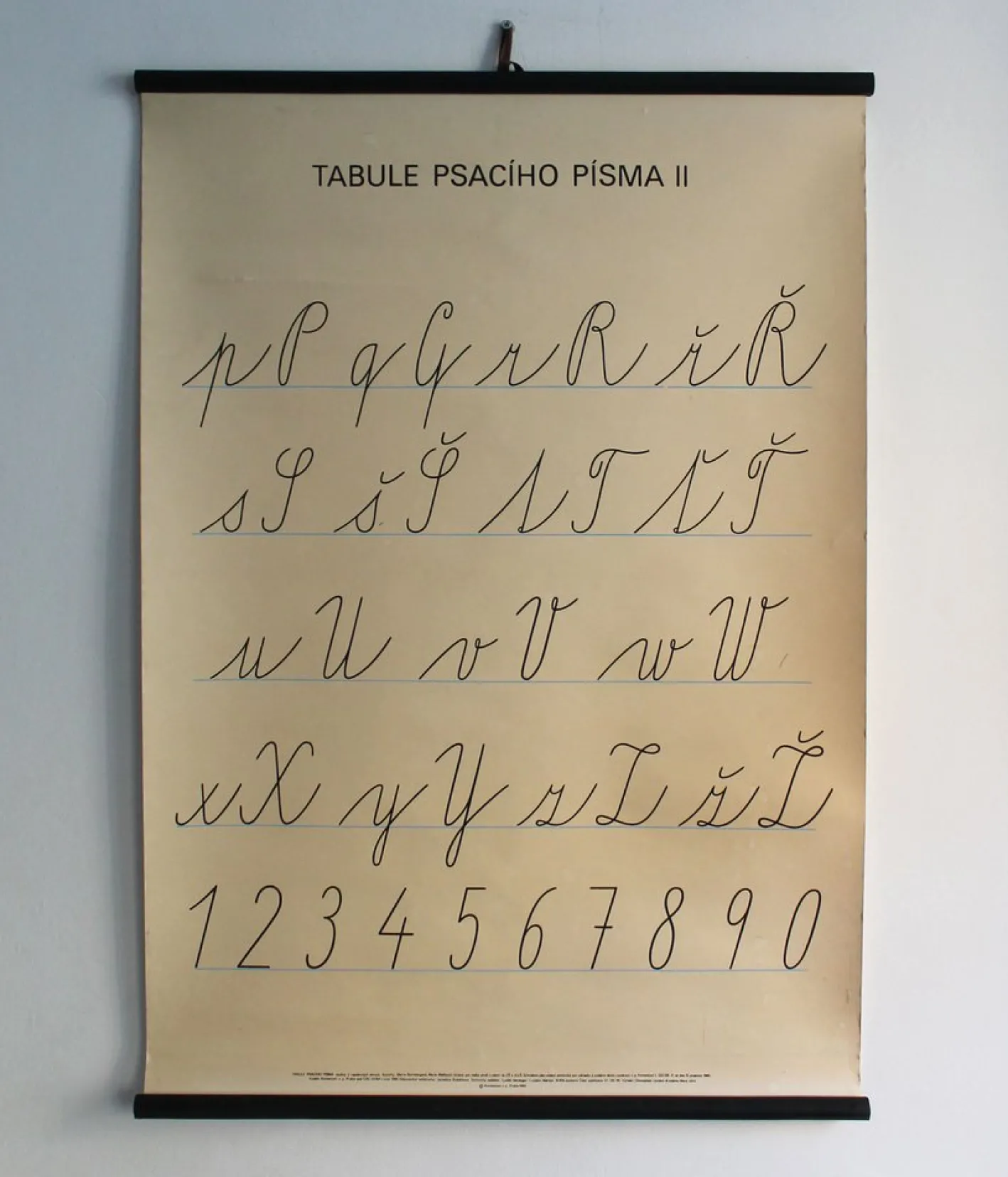 Tschechisches Vintage Schulposter, 1990