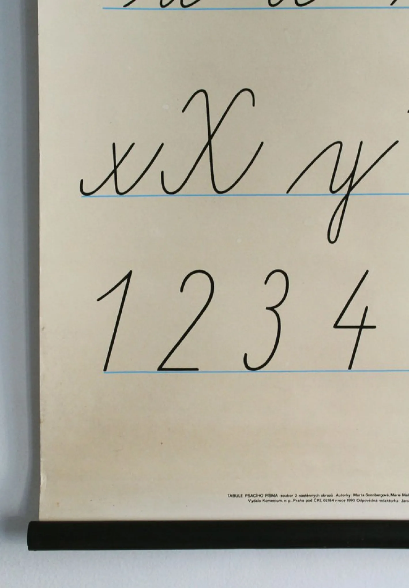 Tschechisches Vintage Schulposter, 1990