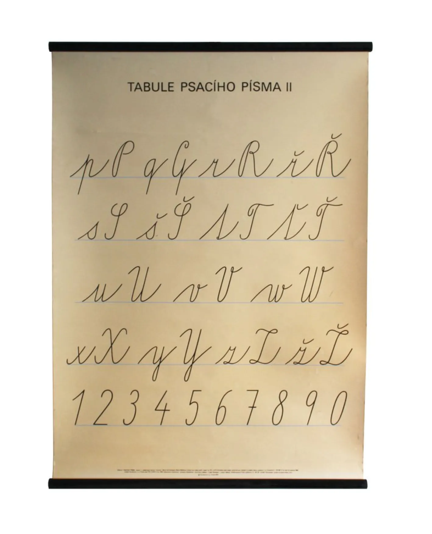 Tschechisches Vintage Schulposter, 1990