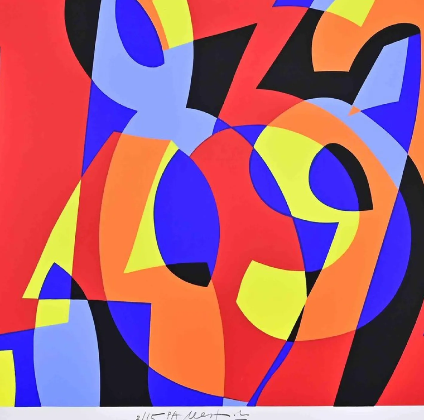 Ugo Nespolo, Abstract Composition, 1990er, Siebdruck