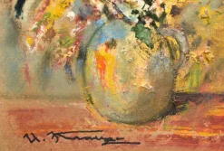 Uldis Krauze, Evening Glow, 2020, Ölgemälde auf Karton