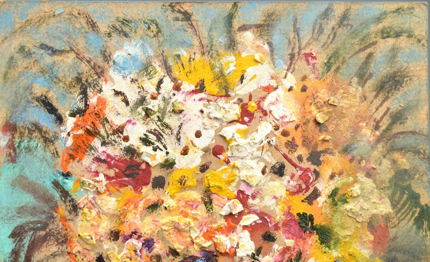 Uldis Krauze, Evening Glow, 2020, Ölgemälde auf Karton